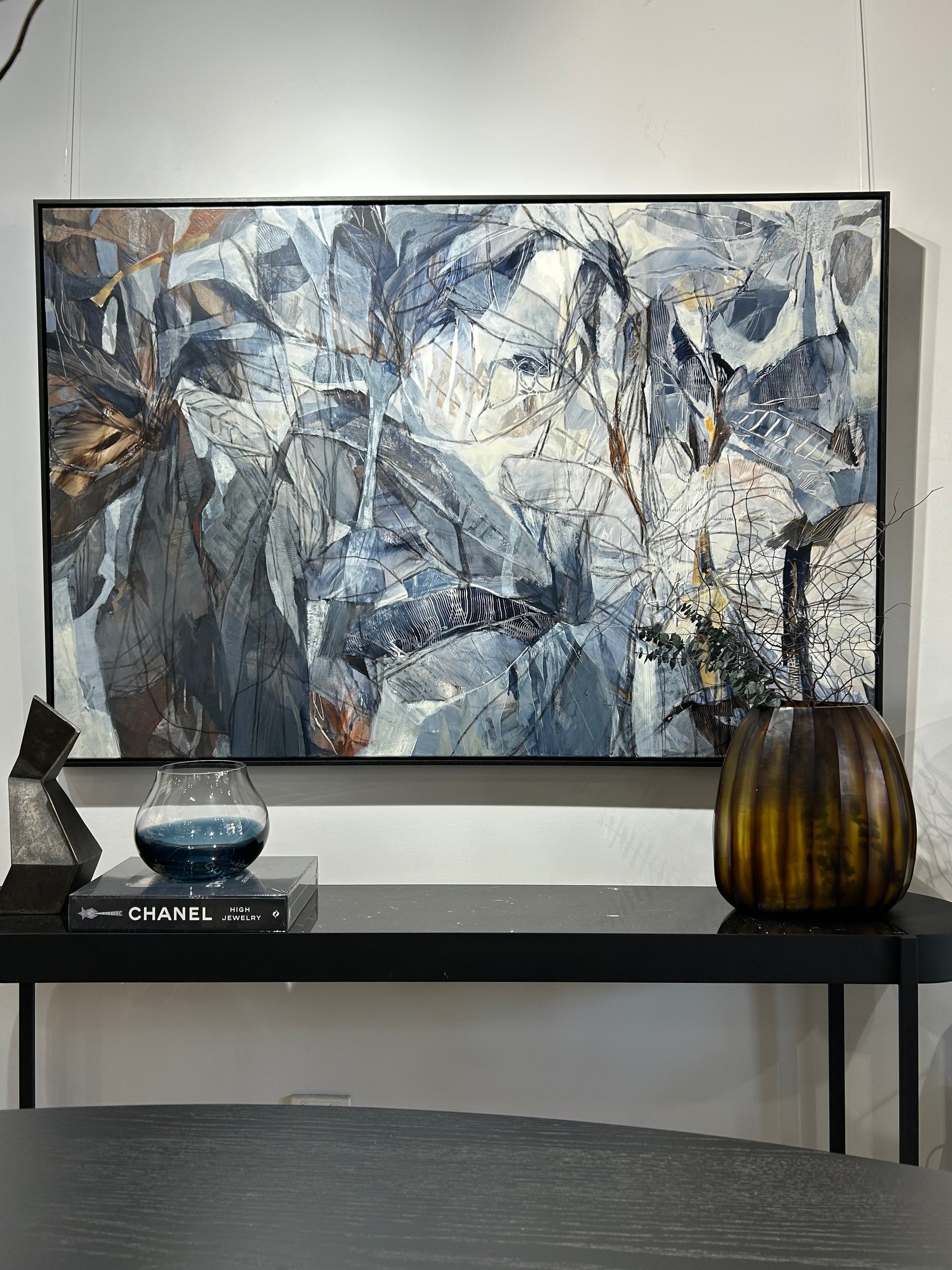 Bronwyn's original paintings are energetic, complex and vibrant. She creates highly unique pieces that will make a statement in any home or workspace.
Her unique style results in artworks that are richly layered incorporating her own dialogue of mark making.