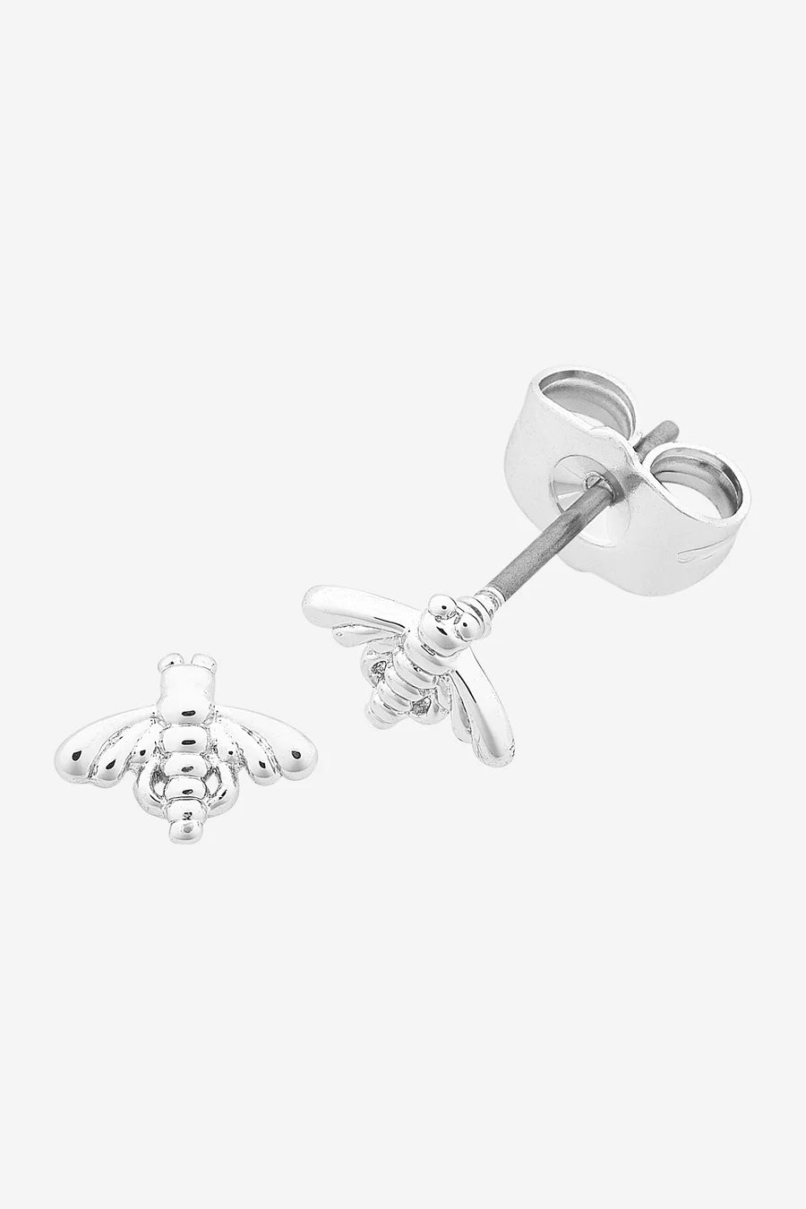 Petite Bee Earrings Silver