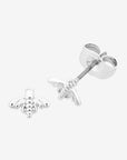 Petite Bee Earrings Silver