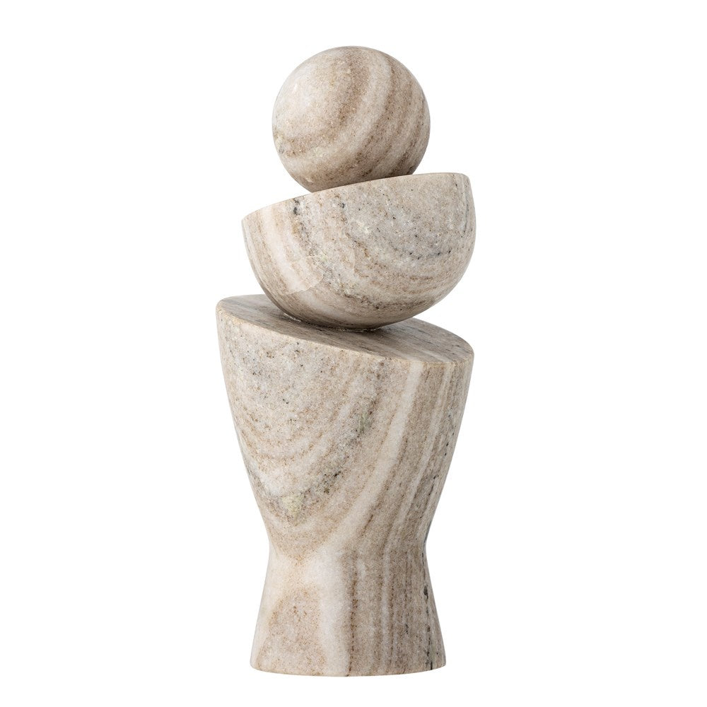 The Lazise Deco is a handmade marble artwork with its stable base and carefully balanced shapes creating an artistic yet subdued expression.
