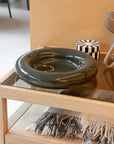 Decorative bowl. deep green colour