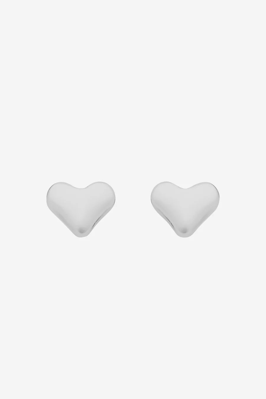 Mariel Silver Stud heart shaped earrings by Liberte