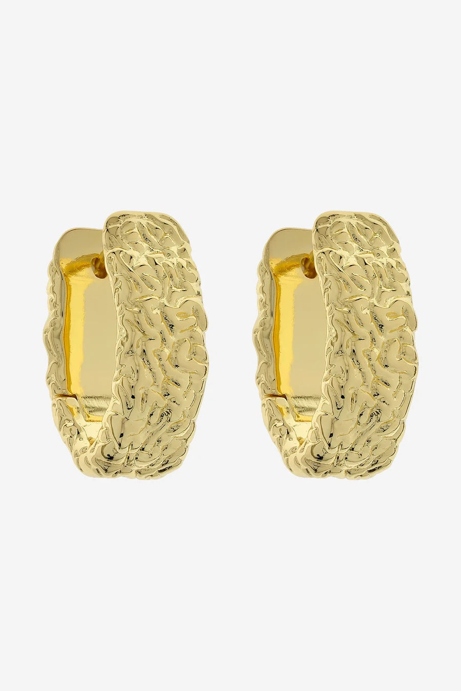 Martha gold textured hoop Martha gold textured hoop