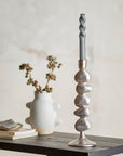 sculptural candle holder with an organic shape