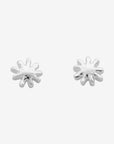 silver sun shaped earrings
