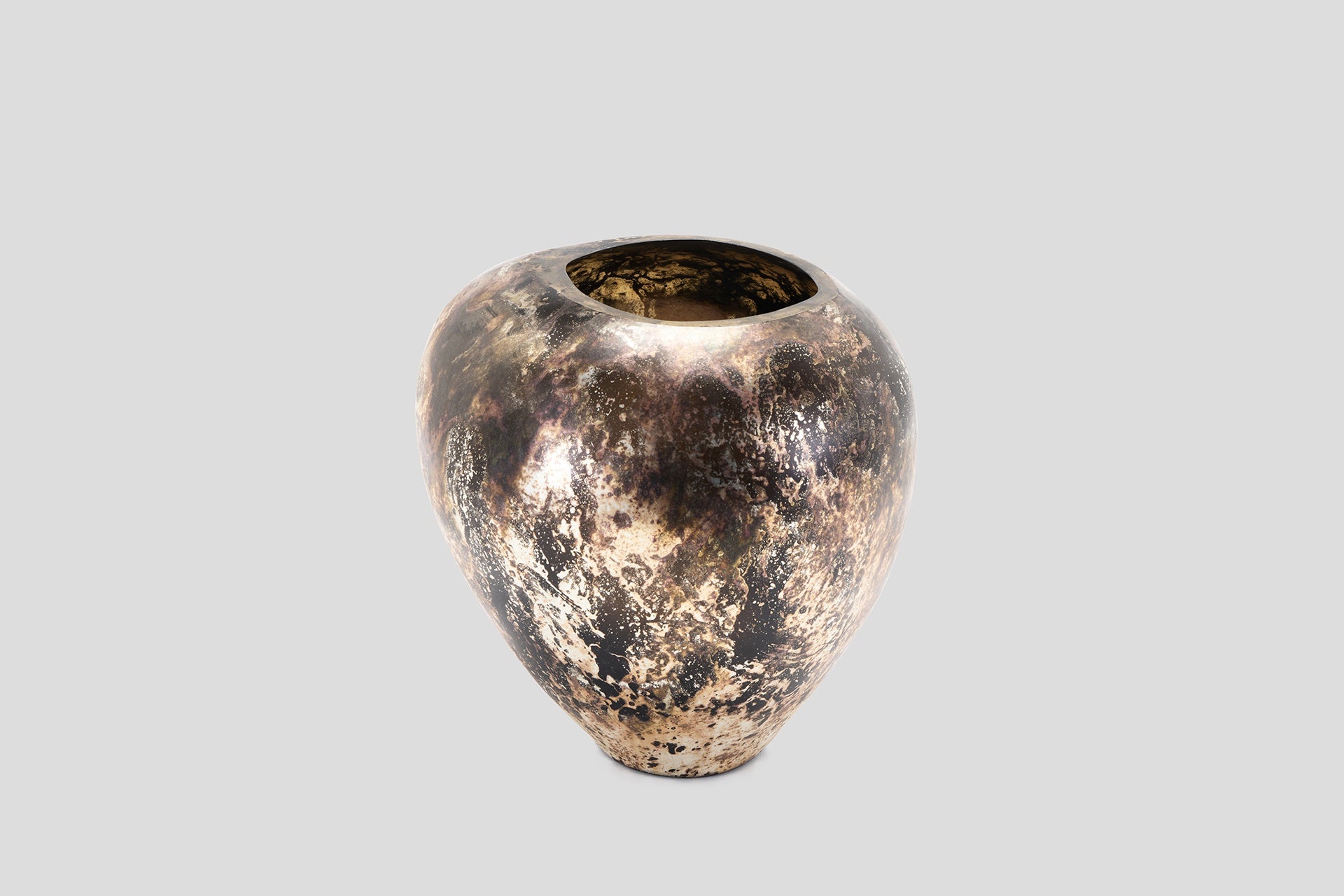 Pharoh Glass Vase Carbon gold