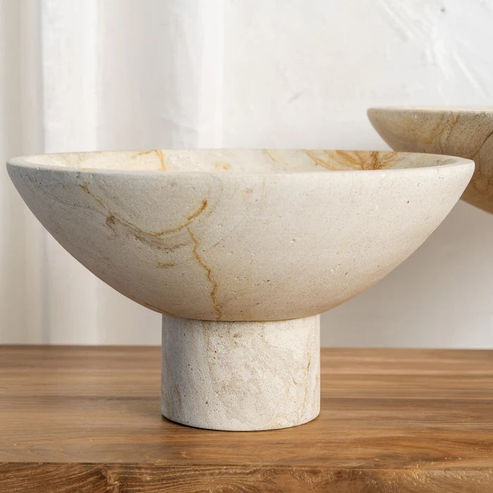 This beautiful piece is made using natural sandstone. Each item is unique with different colouring and natural patterning.