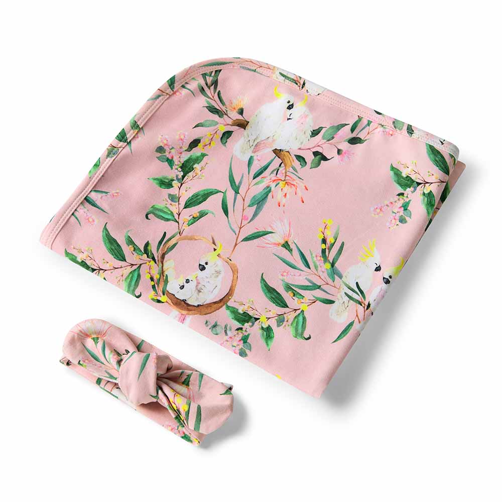 Cockatoo Baby Jersey wrap Set