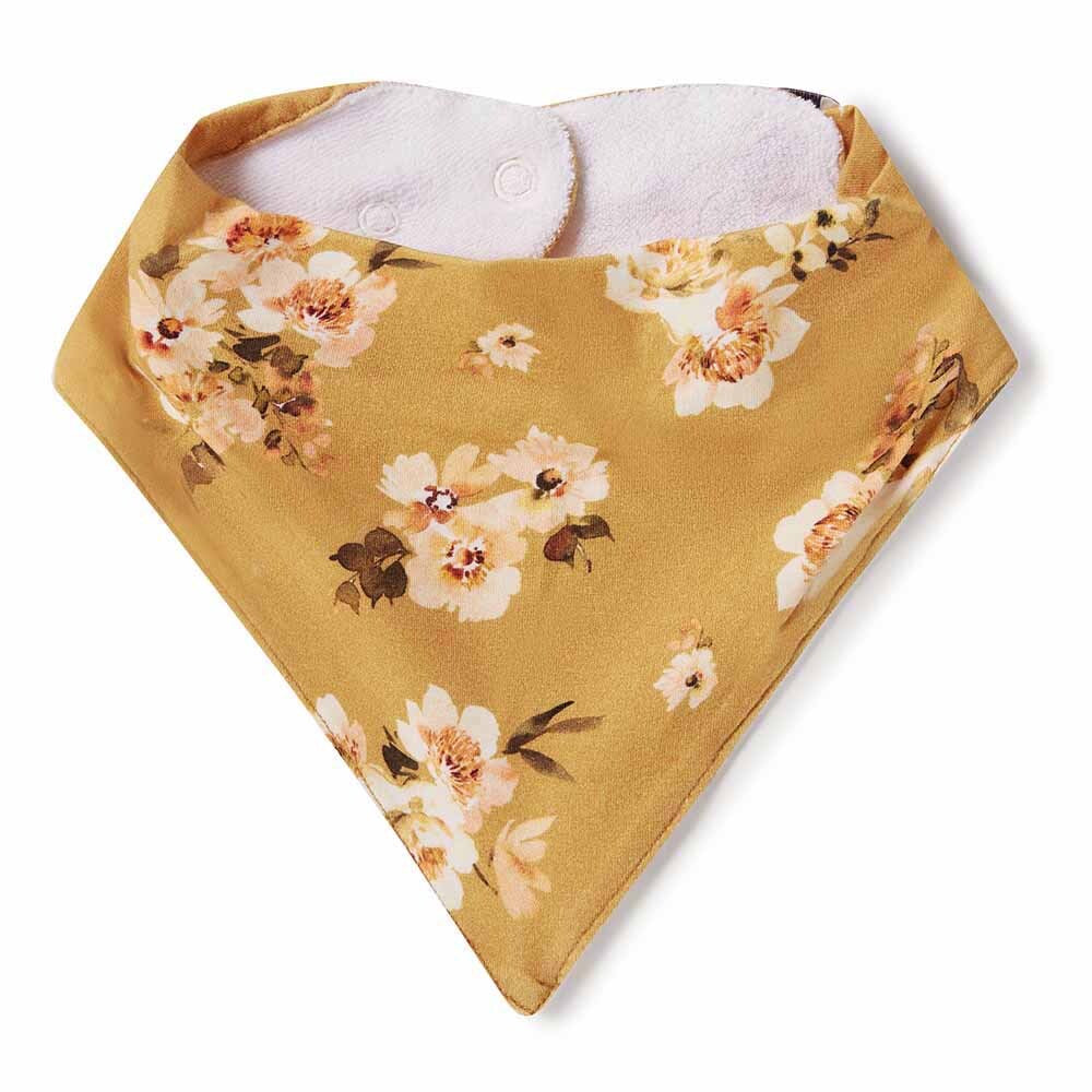 Golden flower Dribble Bib