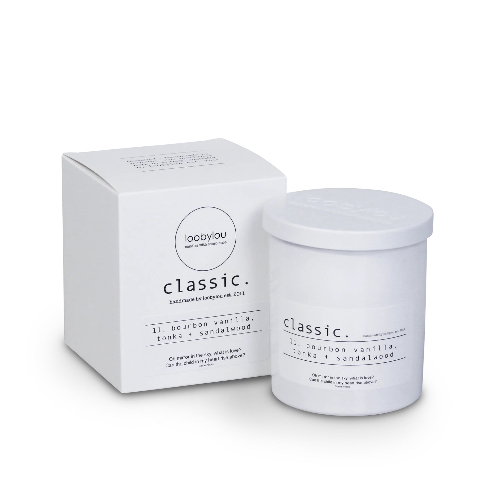 Classic Candle 11.  Bourbon Vanilla tonka + sandalwood