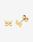 Petite flutter earrings gold