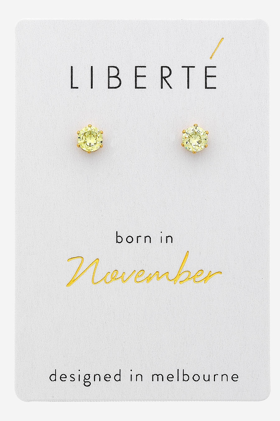 Liberte November Topaz Crystal Stud
