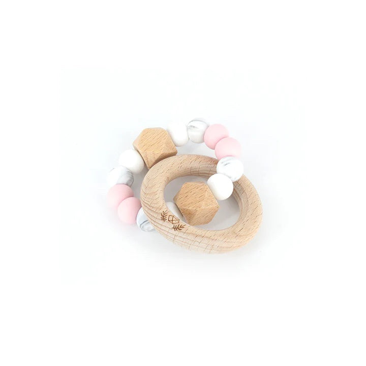 Hexx rattle Marble Pink