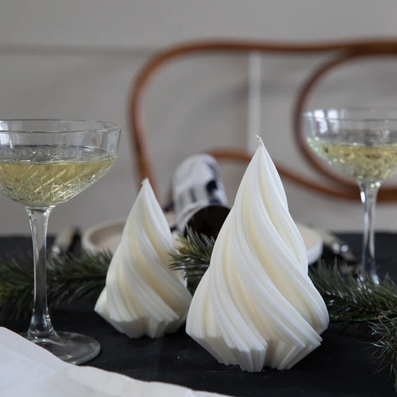 Swirl Christmas Candle