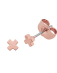 Liberte Petite Cross Earrings Rose Gold
