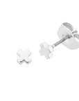 Liberte Petite Cross earrings Silver