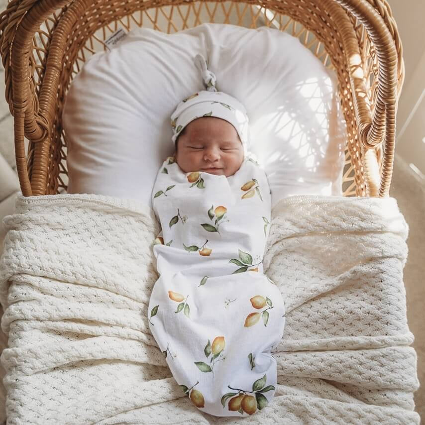 Lemon Snuggle swaddle set