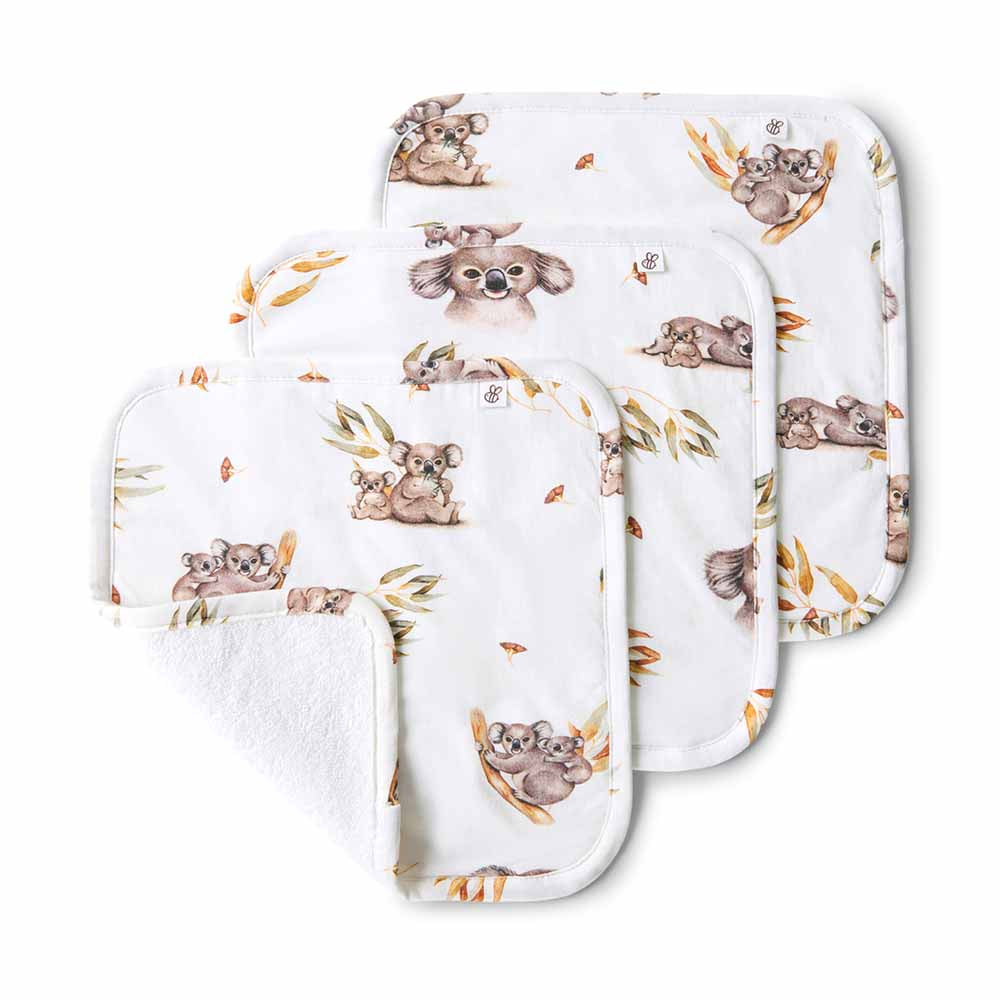 Koala Wash Cloths 3 Pack
