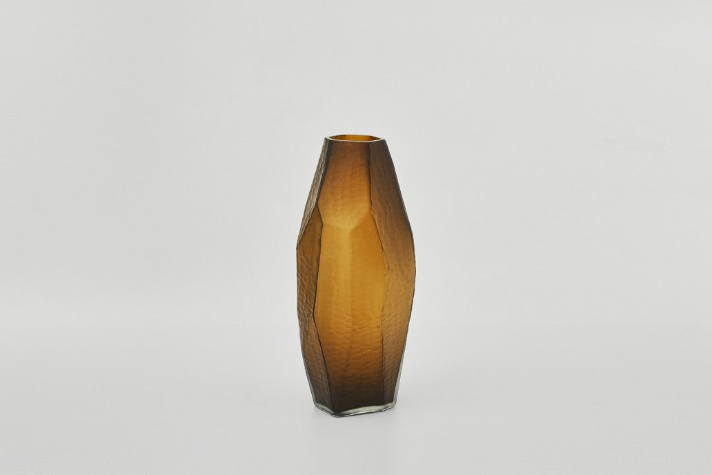Bezel Vase tall Amber
