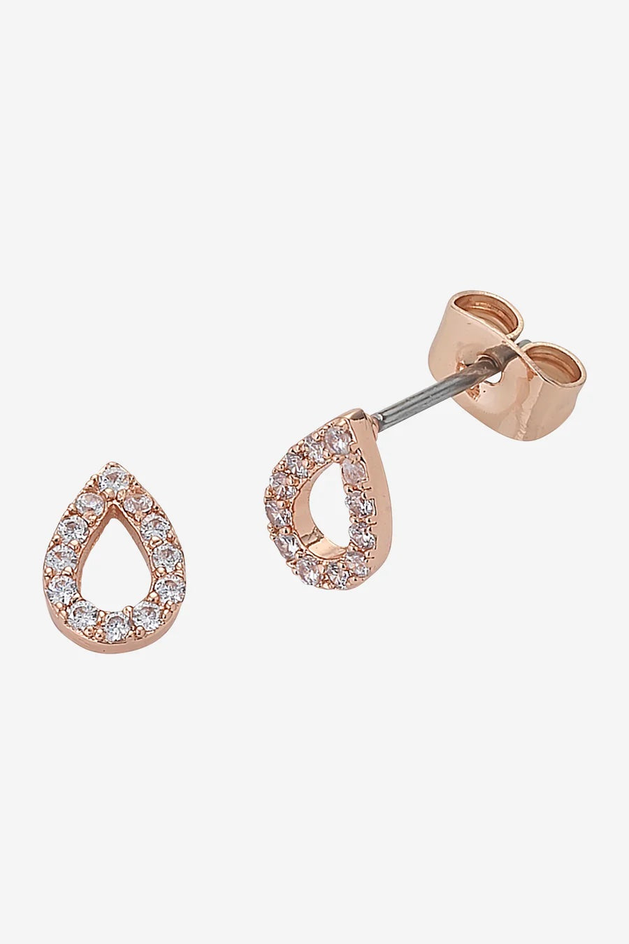 Petite Diamond Earrings Rose Gold