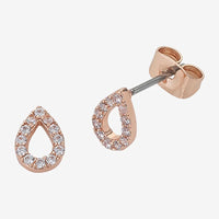 Petite Diamond Earrings Rose Gold