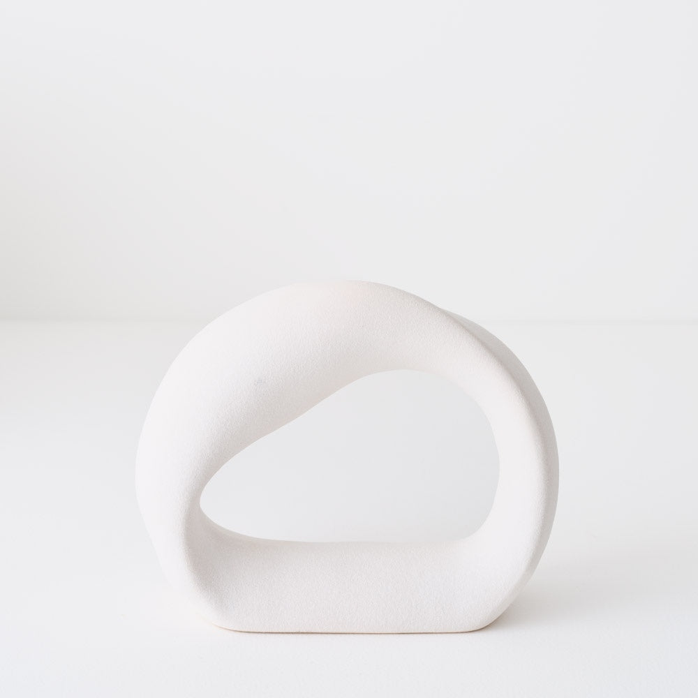 White ceramic sculpture 