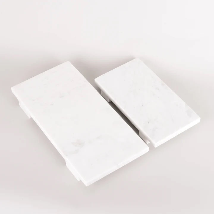 white marble platter