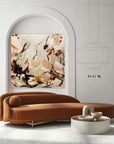 Modern textural abstract artwork  in earthy tones.  