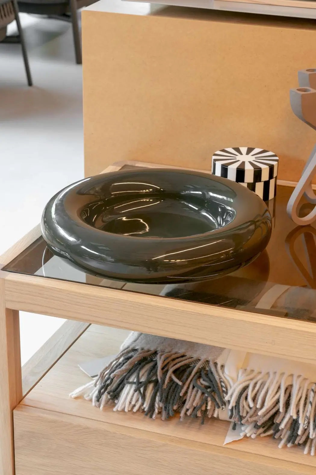 Decorative bowl. deep green colour
