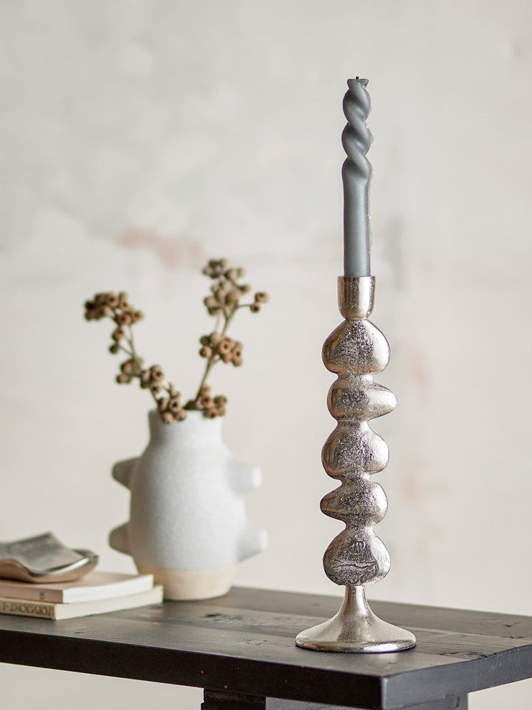sculptural candle holder with an organic shape
