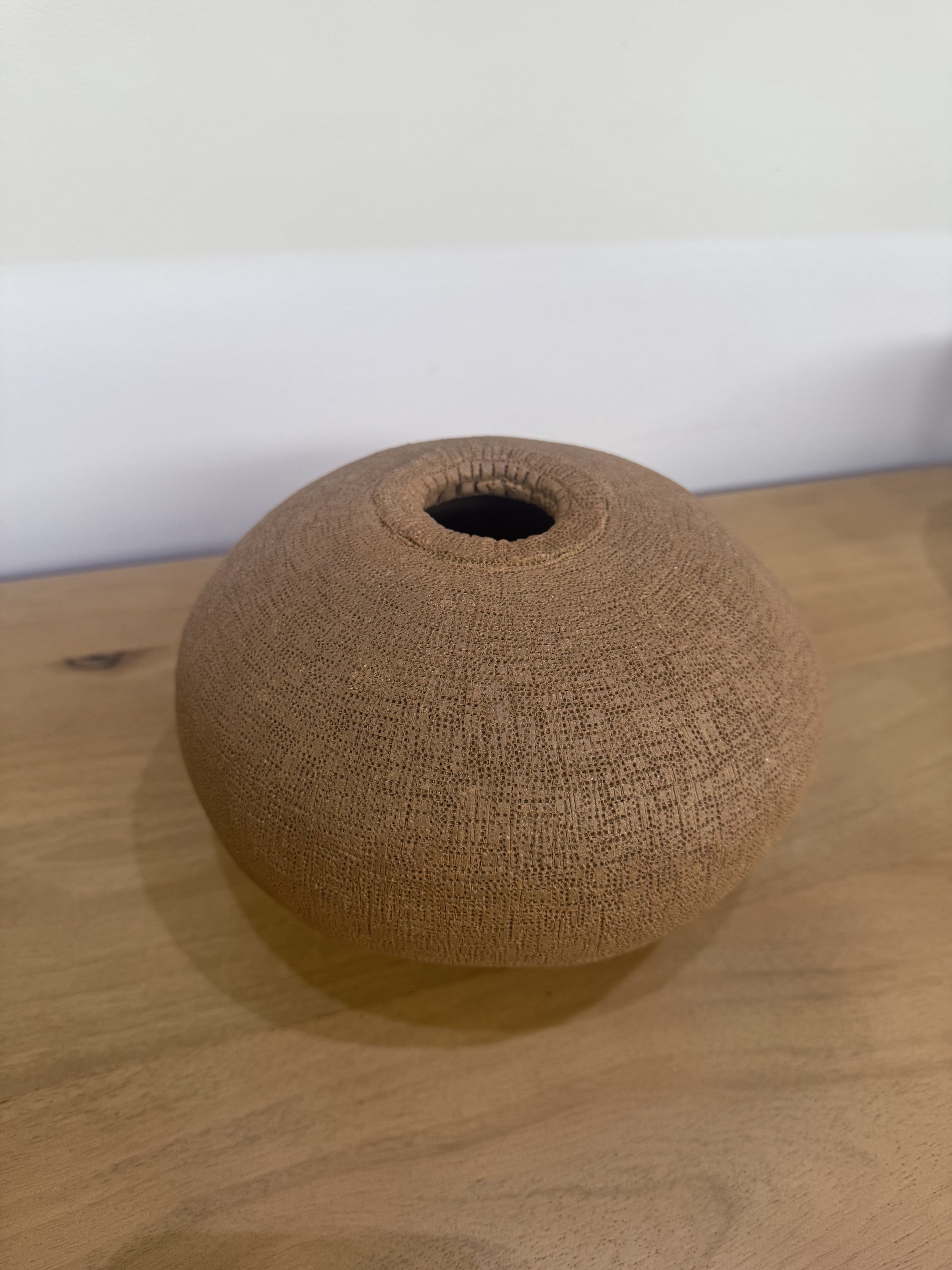 terracotta textured vase

