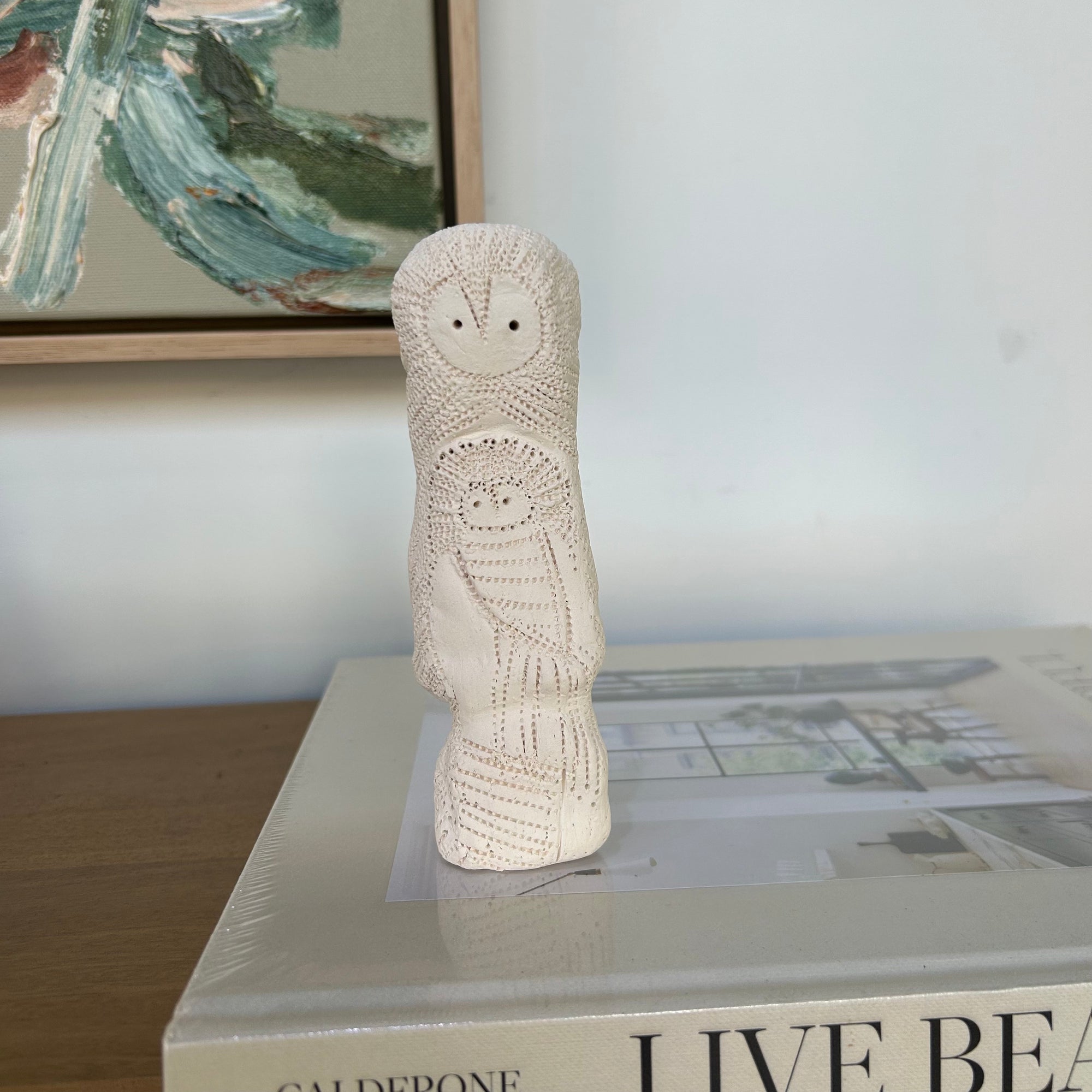 ceramic River Owl  by artist Nadia robertson