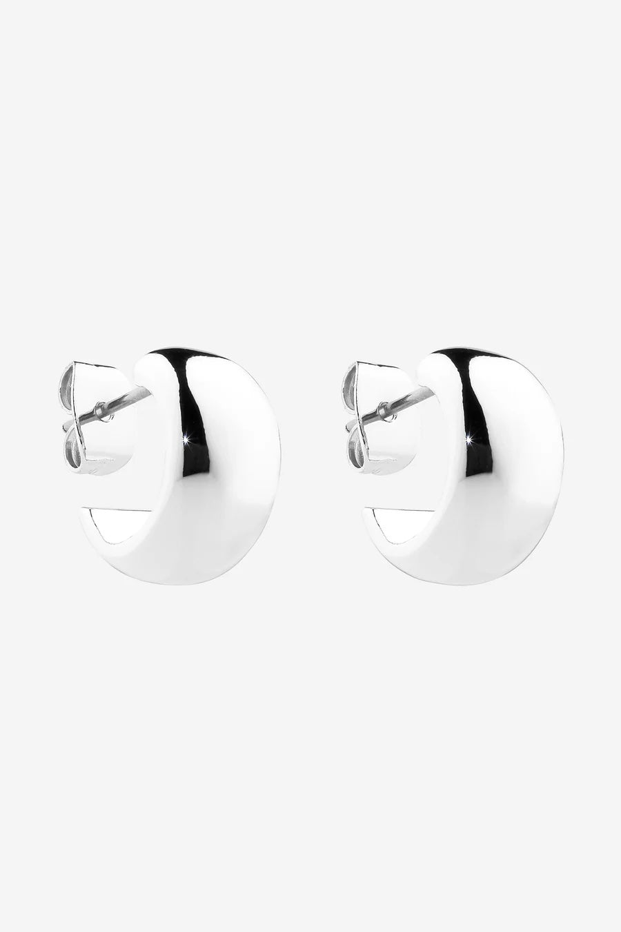Silver hoop earrings