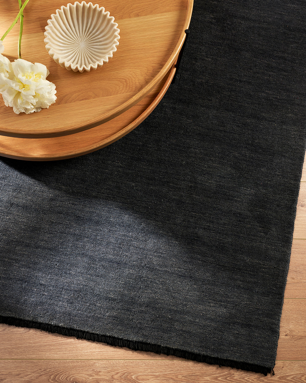 Baya Sandringham rug storm blue colour