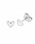 petite heart earrings