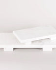White marble platter