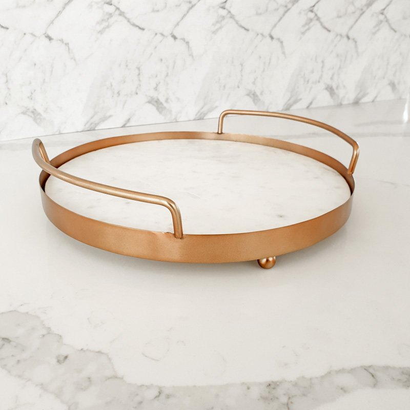 Clinq Copper & marble tray