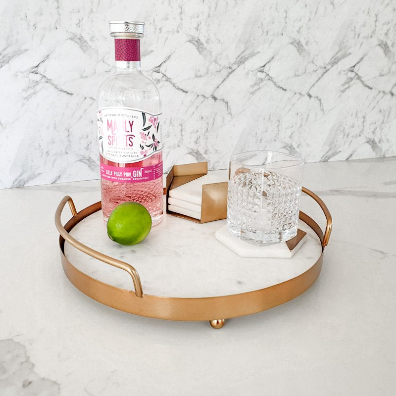 Clinq Copper & Marble Tray
